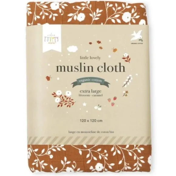 A Little Lovely Company Blossom Hydrofiele Doek XL - Caramel