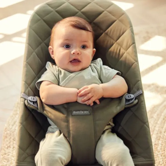 Baby Bjorn Bouncer Bliss Geweven Klassiek Quilt Zandgrijs
