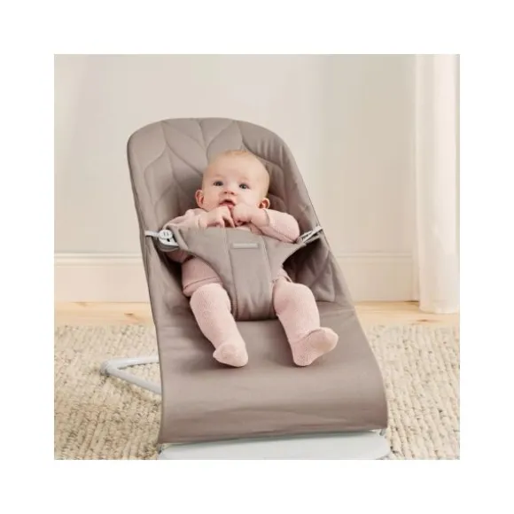 Baby Björn® Bouncer Bliss Cotton Kroonblad Quilt Zandgrijs