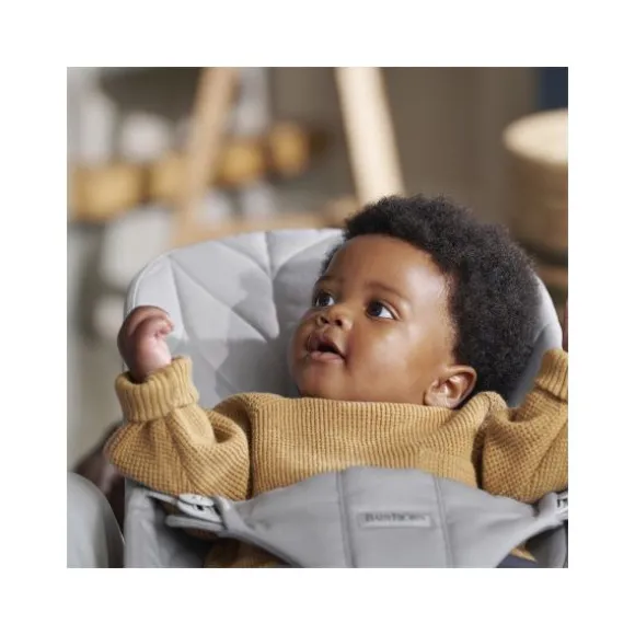 Baby Björn® Bouncer Bliss Cotton Kroonblad Quilt Zandgrijs