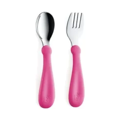 Babyjem Vork En Lepel Metaal Roze
