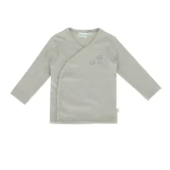 Babylook Swan T-Shirt Overslag Rib - Maat 50 - Mineral Grey