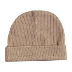 Babylook Velvet Rib Muts - Newborn - Warm Taupe