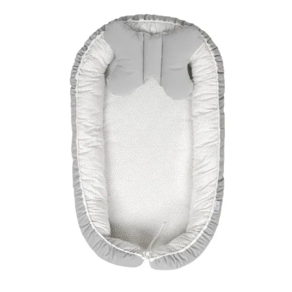 Babymatex Babynest Velvet White Grey Dots / Grey