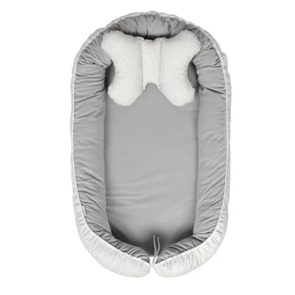 Babymatex Babynest Velvet White Grey Dots / Grey