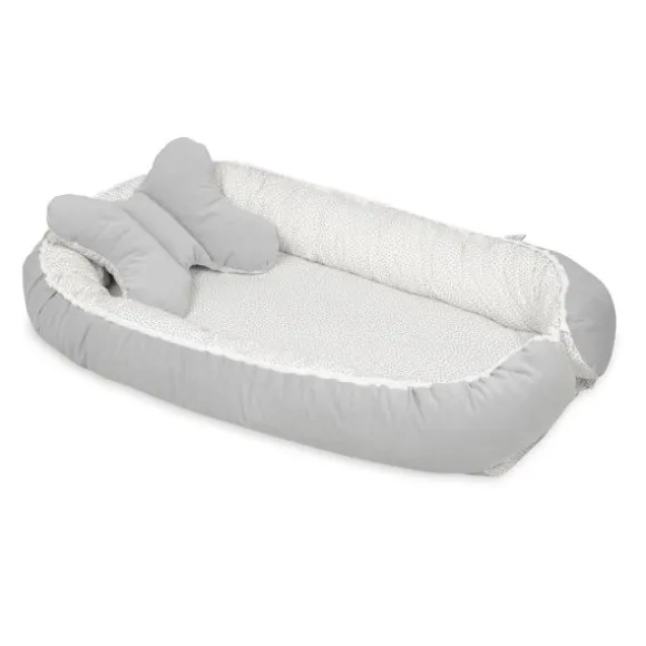 Babymatex Babynest Velvet White Grey Dots / Grey