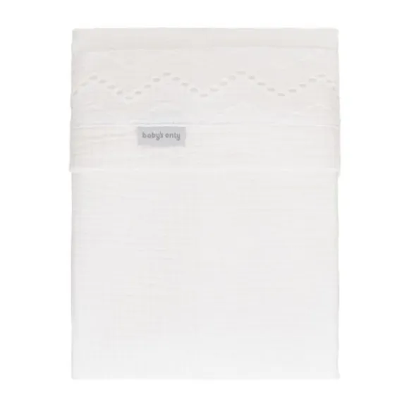 Baby's Only Ledikantlaken Broderie Calm Wit 120 x 150 cm