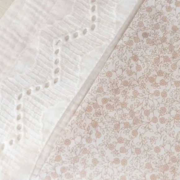 Baby's Only Ledikantlaken Broderie Calm Wit 120 x 150 cm