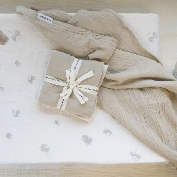 Baby's Only Tender Monddoekje - 3-Pack - 30x30cm - Beige / Linen