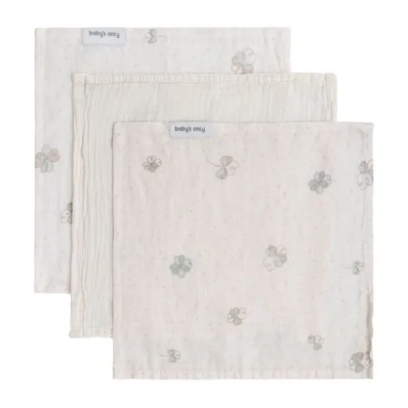 Baby's Only Tender Monddoekje - 3-Pack - 30x30cm - Beige / Linen