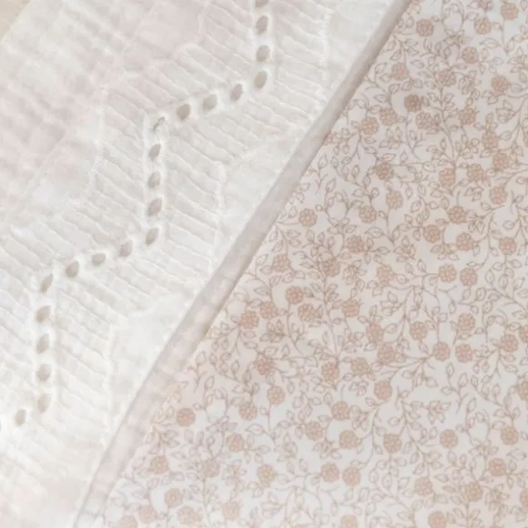 Baby's Only Wieglaken Broderie Calm Wit 80 x 100 cm