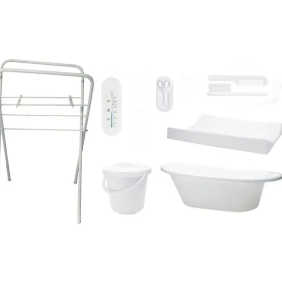Bébé Basics Badset Uni Wit Inclusief Badstandaard Wit