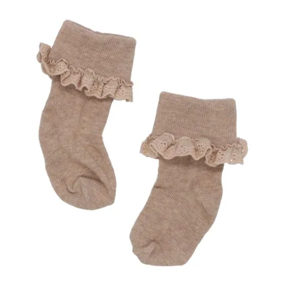 BD Collection Sokjes Kant - 3 Stuks - 0-6mnd - Multi Beige