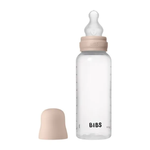 Bibs Fles - Medium Flow - 270 ml - Silicone - Blush - Ronde Speen