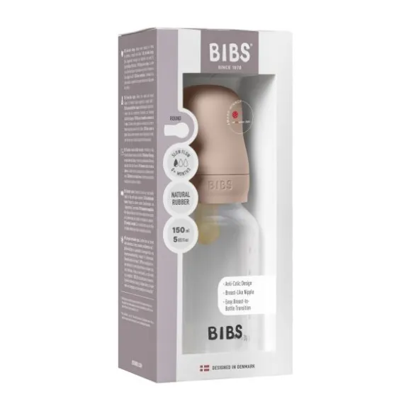 Bibs Fles - Slow Flow - 150 ml - Latex - Ivory - Ronde Speen