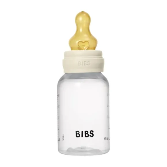 Bibs Fles - Slow Flow - 150 ml - Latex - Ivory - Ronde Speen