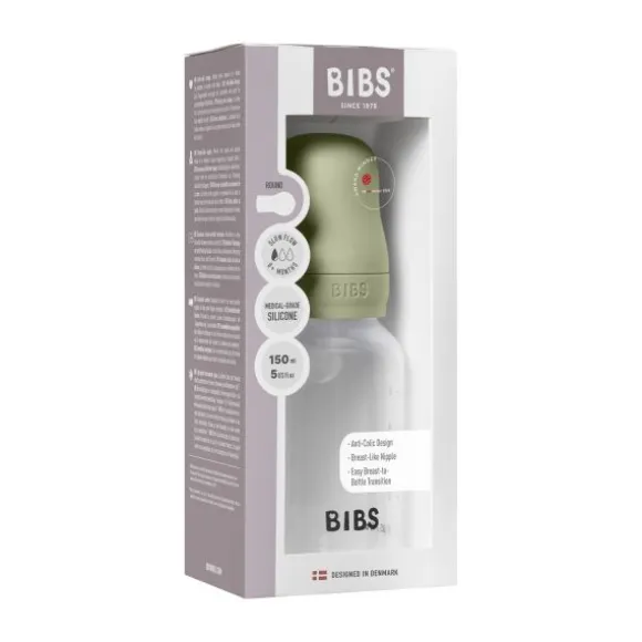 Bibs Fles - Slow Flow - 150 ml - Silicone - Sage