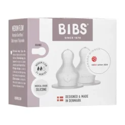 BIBS Flesspeen Rond - Medium Flow - 2 Pack - Silicone