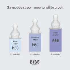 BIBS Flesspeen Rond - Medium Flow - 2 Pack - Silicone