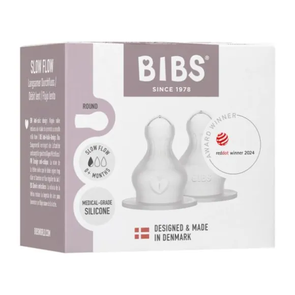 BIBS Flesspeen Rond - Slow Flow - 2 Pack - Silicone