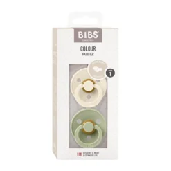 Bibs Fopspeen Latex Anatomical 0-6mnd Sage / Hunter Green (2-Pack)