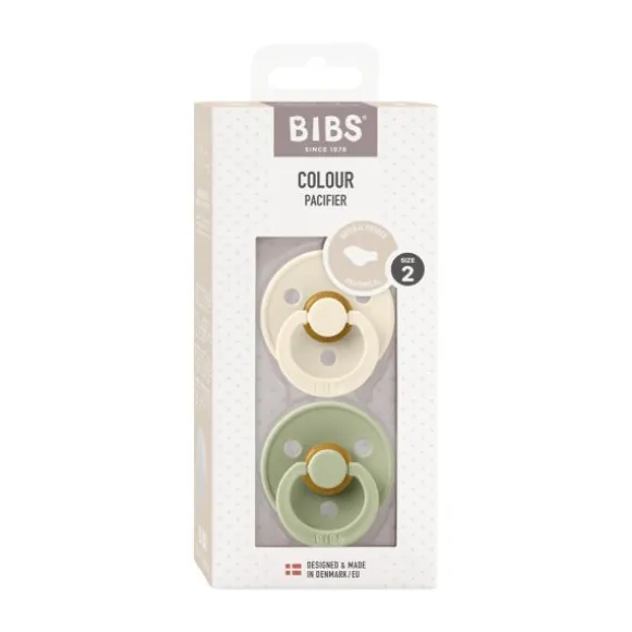 Bibs Fopspeen Latex Anatomical 0-6mnd Sage / Hunter Green (2-Pack)