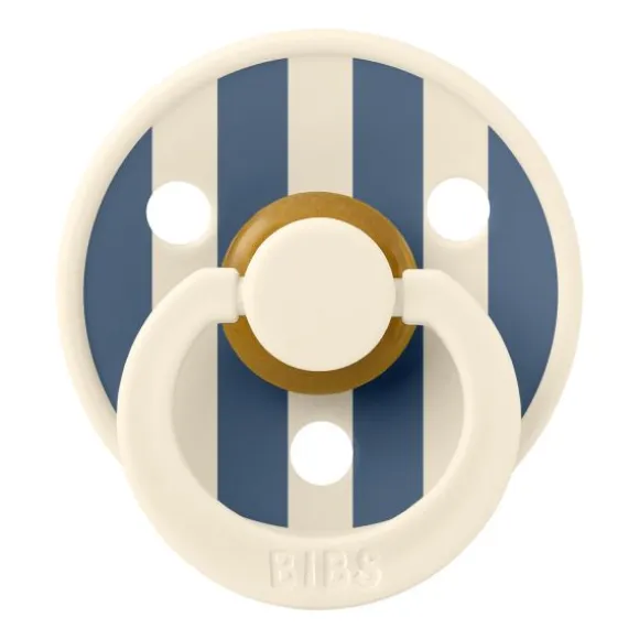 Bibs Fopspeen Latex Studio Pin Ivory Steel Blue Mix Size 1 (2-Pack)