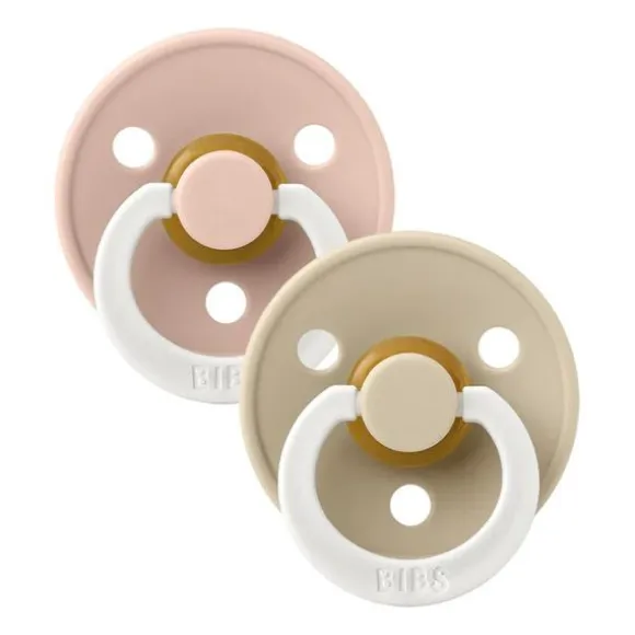 Bibs Fopspeen Latex Symmetric 0-6mnd Glow Blush / Vanilla (2-Pack)
