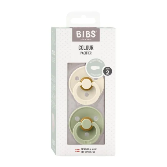 Bibs Fopspeen Latex Symmetrical Ivory / Sage Size 2 (2-Pack)