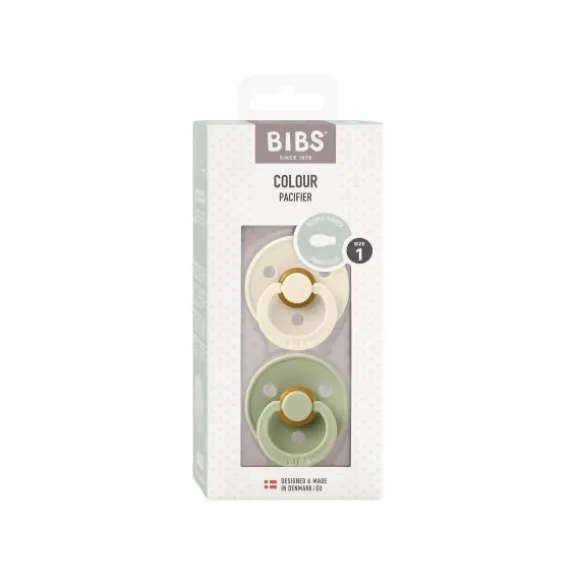 Bibs Fopspeen Latex Symmetrical Ivory / Sage Size 2 (2-Pack)