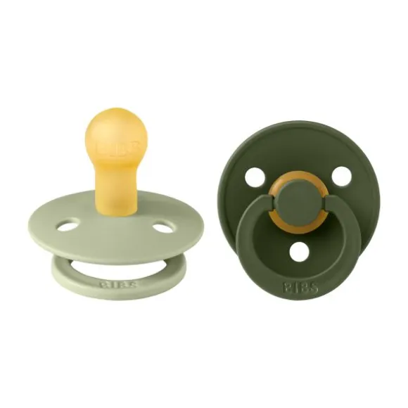 Bibs Fopspeen Round 0-6mnd Dark Oak/Ivory (2 stuks)