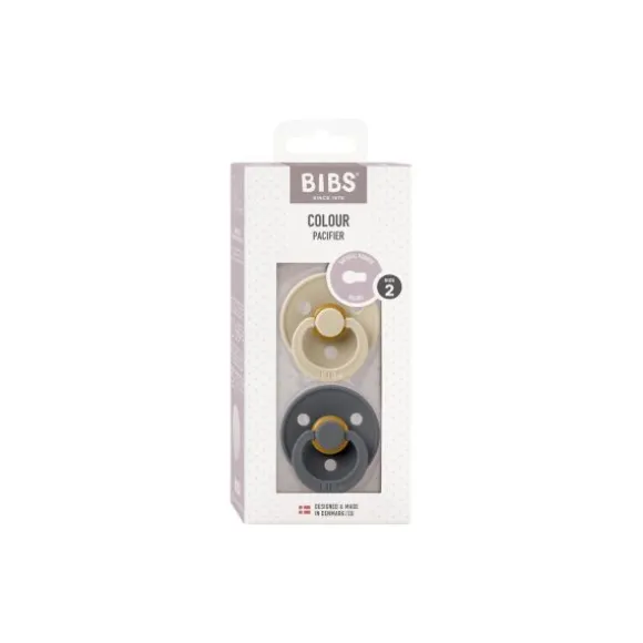 Bibs Fopspeen Round 0-6mnd Dark Oak/Ivory (2 stuks)