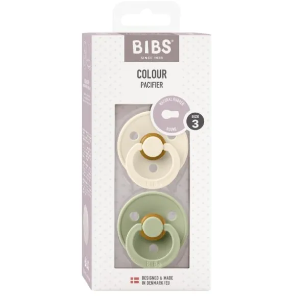 Bibs Fopspeen Round 0-6mnd Dark Oak/Ivory (2 stuks)