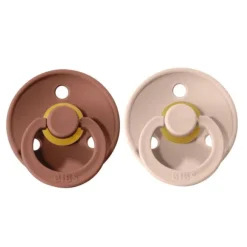 Bibs Fopspeen Round 0-6mnd Dark Oak/Ivory (2 stuks)