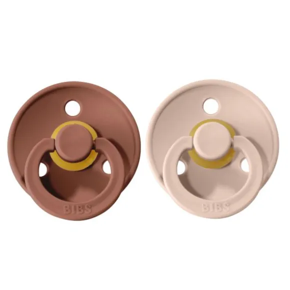 Bibs Fopspeen Round 0-6mnd Dark Oak/Ivory (2 stuks)