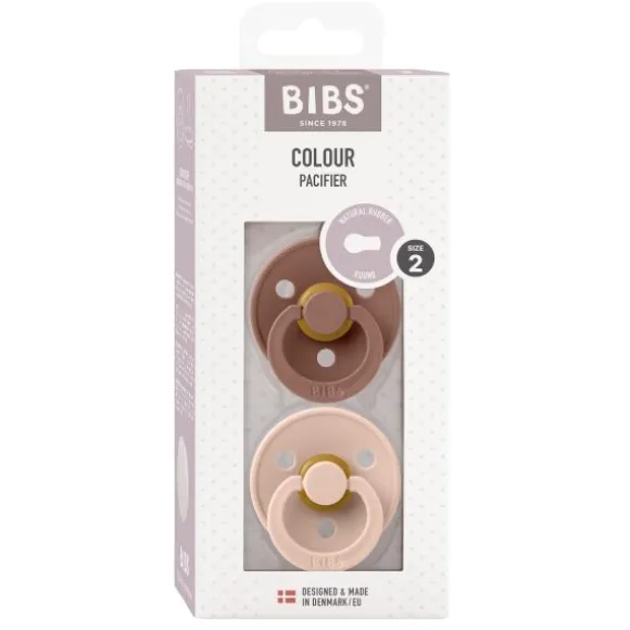 Bibs Fopspeen Round 0-6mnd Dark Oak/Ivory (2 stuks)