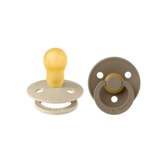 Bibs Fopspeen Round 0-6mnd Dark Oak/Ivory (2 stuks)