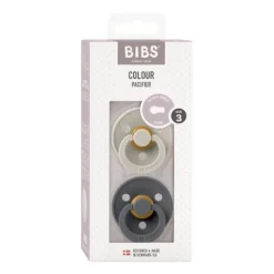 Bibs Fopspeen Round 0-6mnd Dark Oak/Ivory (2 stuks)
