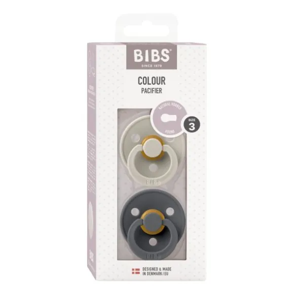 Bibs Fopspeen Round 0-6mnd Dark Oak/Ivory (2 stuks)