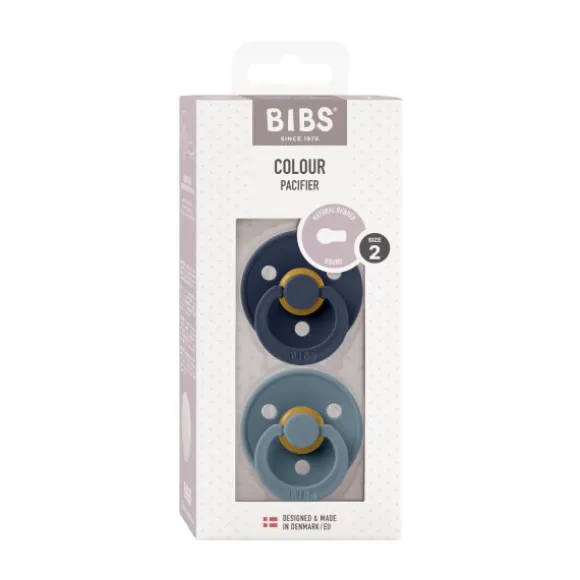 Bibs Fopspeen Round 0-6mnd Dark Oak/Ivory (2 stuks)