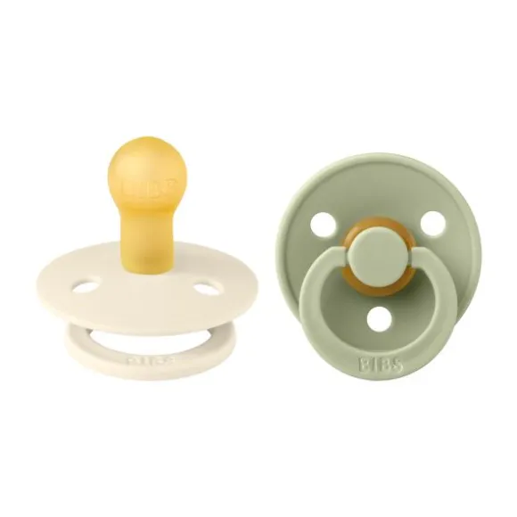 Bibs Fopspeen Round 0-6mnd Dark Oak/Ivory (2 stuks)