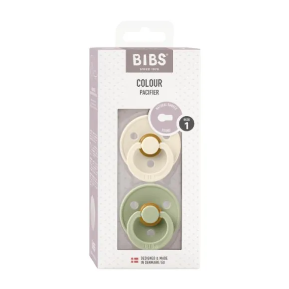 Bibs Fopspeen Round 0-6mnd Dark Oak/Ivory (2 stuks)