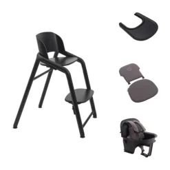 Bugaboo Giraffe Kinderstoel Compleet Bundel - Wood/Grey