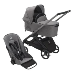 Bugaboo Kinderwagen Dragonfly Complete Graphite Frame / Grey Melange Bekleding