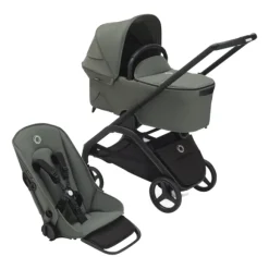 Bugaboo Wandelwagen Dragonfly Black Frame / Forest Green Zitje / Forest Green Sun Canopy