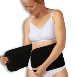Carriwell Sluitband Belly Binder Biokatoen Zwart L/XL