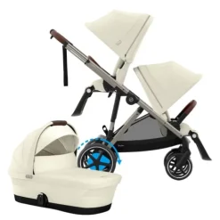 Cybex E-Gazelle S DUO kinderwagen 3-in-1 Almond Beige / Beige