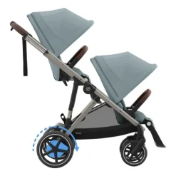 Cybex E-Gazelle S Twin-Kinderwagen Almond Beige / Beige