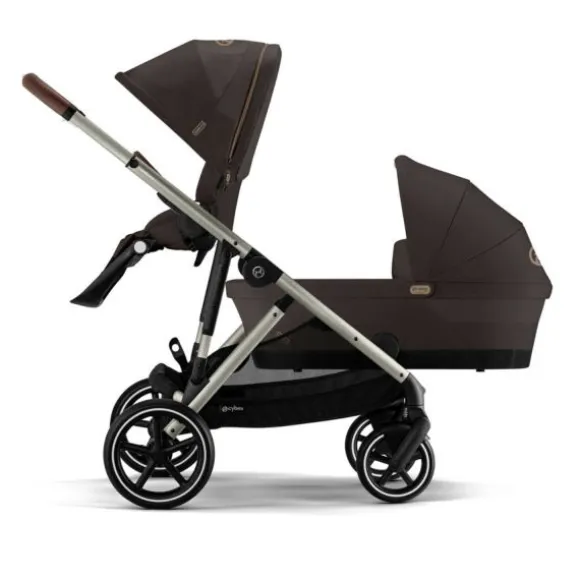 Cybex E-Gazelle S Twin-Kinderwagen Almond Beige / Beige