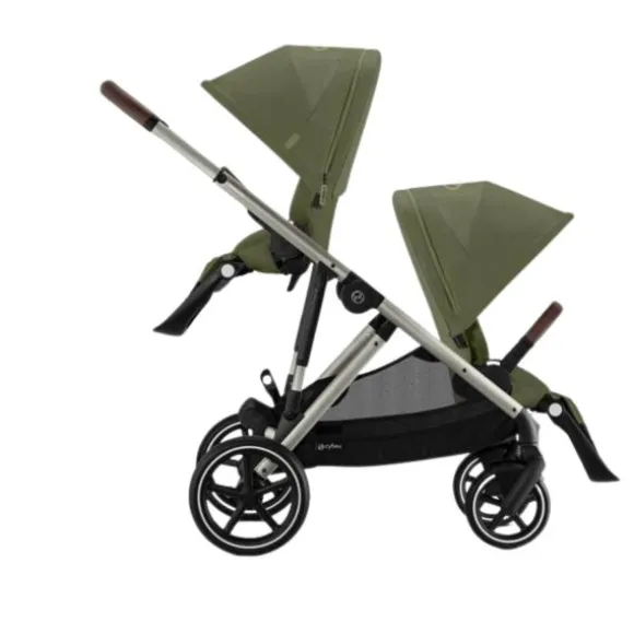 Cybex E-Gazelle S Twin-Kinderwagen Almond Beige / Beige